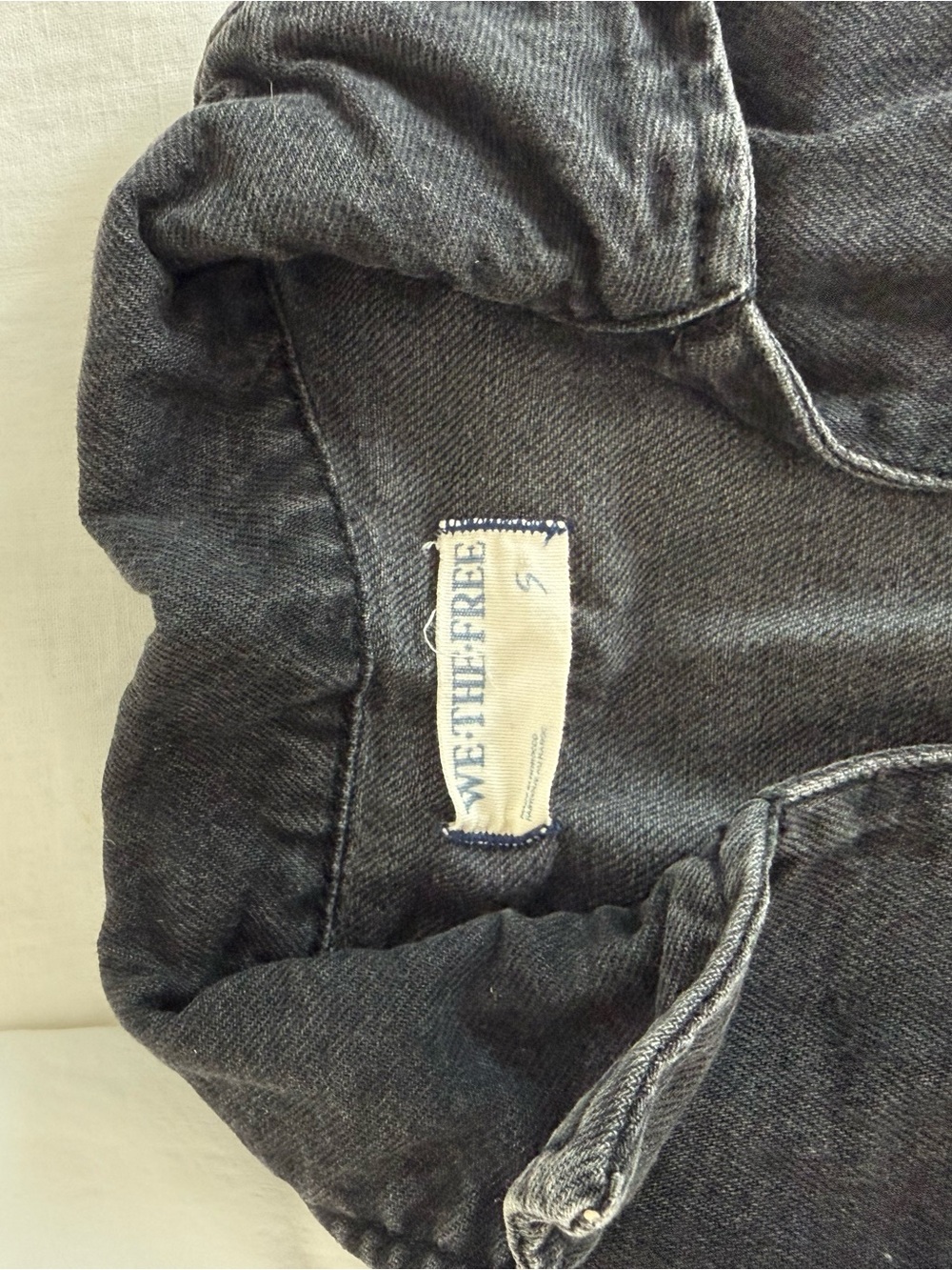 We The Free Charcoal Denim Jumpsuit